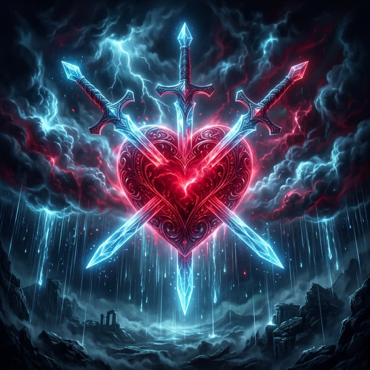 tarot three of swords